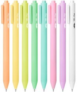 Mr. Pen- Retractable Gel Pens, 8 Pack, Color Ink Gel Pens Fine Point, Macaron Pastel Colors, 0.7mm Gel Pens Fine Point, Retractable Pens, Cute Pens, Aesthetic Pens for Journaling Fine Tip Pens