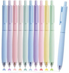 Colored Gel Pens, Bible Pens, 10 Pastel Ink Colors, Pens Fine Point Smooth Writing For Journaling For Coloring, Bible Pens No Bleed Through School Office Supplies for Women & Men