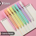 Mr. Pen- Retractable Gel Pens, 8 Pack, Color Ink Gel Pens Fine Point, Macaron Pastel Colors, 0.7mm Gel Pens Fine Point, Retractable Pens, Cute Pens, Aesthetic Pens for Journaling Fine Tip Pens