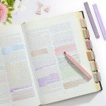 DazSpirit Bible Journaling Kit, 12 Pastel Bible Highlighters and 6 Pens with 90 Laminated Bible Tabs, Bible Study Kit for Women & Men Office School, Bible Study Supplies