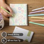 Mr. Pen- Retractable Gel Pens, 8 Pack, Color Ink Gel Pens Fine Point, Macaron Pastel Colors, 0.7mm Gel Pens Fine Point, Retractable Pens, Cute Pens, Aesthetic Pens for Journaling Fine Tip Pens