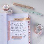 DIVERSEBEE Pastel Washi Tape Set, 5 Rolls Decorative Scrapbook Tape, Cute Craft Tape, Scrapbooking Bullet Journal Supplies, Bible Journaling, Planner Accessories, Gift Wrap Tape (Forest)