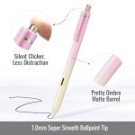 WRITECH Bible Mate Journaling Set: No Bleed Aesthetic Highlighters & 1.0 mm Black Ballpoint Pens, Bible Safe Dual Tip Highlighters, Pastel Colors, Fast-drying Ink, Bible Journaling Kit, 9ct