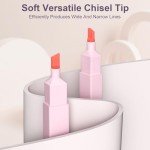 AUYAARS 12 PCS Aesthetic Highlighters Set, 12 Pastel Color Cute Highlighters, No Bleed Chisel Tip Marker Pens for Bible Study, Journaling, Notes, Office, School Supplies