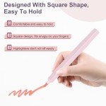 AUYAARS 12 PCS Aesthetic Highlighters Set, 12 Pastel Color Cute Highlighters, No Bleed Chisel Tip Marker Pens for Bible Study, Journaling, Notes, Office, School Supplies