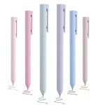 BAYTORY 6Pcs Colored Gel Pens, Pastel Ink Colors, Quick Dry Ink Pen Fine Point 0.5mm Smooth Writing for School Supplies Journaling Notetaking Stationery