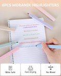 HULIPARK Bible Highlighters and Pens No Bleed, Cute Aesthetic Highlighters Pastel Gel Pens Colored Ink Quick Dry for Bible Journaling, Morandi Pens and Highlighters Set School Supplies, 12 Pack