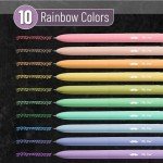 Mr. Pen- Retractable Gel Pens, 10 Pack, Colorful Ink Gel Pens, Pastel Barrels, Gel Pens Fine Point 0.5mm, Retractable Pens, Cute Pens, Gel Ink Pens, Aesthetic Pens for Journaling Fine Tip Pens