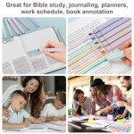 AUYAARS 12 PCS Aesthetic Highlighters Set, 12 Pastel Color Cute Highlighters, No Bleed Chisel Tip Marker Pens for Bible Study, Journaling, Notes, Office, School Supplies