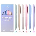 YINPIXUS 6 PCS Pastel Gel Pens, Colored Ink Pens, Pens Colorful for NoteTaking Journaling, Cute Retractable Pens 0.5mm Fine Point Quick Drying, Aesthetic Nurse School Office Supplies
