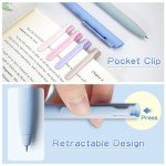 YINPIXUS 6 PCS Pastel Gel Pens, Colored Ink Pens, Pens Colorful for NoteTaking Journaling, Cute Retractable Pens 0.5mm Fine Point Quick Drying, Aesthetic Nurse School Office Supplies