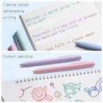 YINPIXUS 6 PCS Pastel Gel Pens, Colored Ink Pens, Pens Colorful for NoteTaking Journaling, Cute Retractable Pens 0.5mm Fine Point Quick Drying, Aesthetic Nurse School Office Supplies