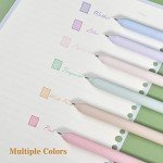 BAYTORY 6Pcs Colored Gel Pens, Pastel Ink Colors, Quick Dry Ink Pen Fine Point 0.5mm Smooth Writing for School Supplies Journaling Notetaking Stationery