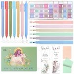 XKDOUS Bible Study Supplies Journaling Kit for Women, Bible Study Kit, 12 Pastel Bible Highlighters and Pens No Bleed, 75 Laminated Bible Tabs, 2 Bible Bookmarks and More