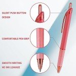 WY WENYUAN Cute Pens, 12-Pcs Pastel Ballpoint Pens Bulk, Fine Point Smooth Writing Pens, Colorful Best Gift Pens, Black Ink 1.0 mm Journaling Pen, Pens Office Supplies for Women & Men, Note Taking