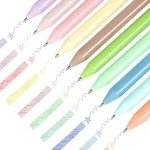 WY WENYUAN Colored Ballpoint Pens, 10 Pcs Retractable Pastel Ink Colors, Cute Pens 1.0mm Fine Point Quick Drying for Writing Drawing Journaling Note Taking School Office Home