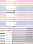 NiArt Bible Highlighters and Pens No Bleed, Morandi Colors 12 Highlighters + 8 Gel Pens + 200 Sticky Notes, Ergonomic Design with Fade-Resistant Soft-Toned Pastel Ink for Journaling