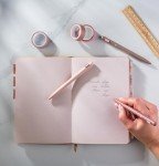 DIVERSEBEE Black Ink Ballpoint Pens, 3 Pack Retractable No Bleed Bible Pens, Cute Aesthetic Pastel Pens for Teachers, Bible Study Journaling Supplies, School Office Gifts Accessories, 1.0mm (Blush)