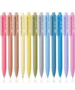 Mr. Pen- Retractable Gel Pens, 12 Pack, Black Ink, Pastel Barrel Gel Pens, Gel Pens Fine Point 0.5mm, Retractable Pens, Cute Pens, Gel Ink Pens, Aesthetic Pens for Journaling Fine Tip Pens