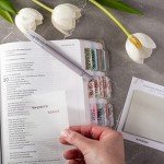 DiverseBee 50 Sheets Pastel Transparent Sticky Notes, 3x3” Clear Sticky Tabs, Translucent Page Flags Book Markers Stickers, Planner Accessories, Bible Journaling Study Office School Supplies (Feather)