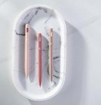 DIVERSEBEE Black Ink Ballpoint Pens, 3 Pack Retractable No Bleed Bible Pens, Cute Aesthetic Pastel Pens for Teachers, Bible Study Journaling Supplies, School Office Gifts Accessories, 1.0mm (Blush)