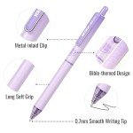 WRITECH Bible Mate Journaling Set: No Bleed Bible Highlighters & 0.7mm Black Ink Ballpoint Pens, Fast-Drying Ink, Pastel Colors Highlighter, Journaling Kit, 9ct