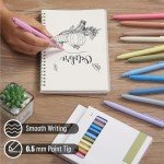 Mr. Pen- Retractable Gel Pens, 12 Pack, Black Ink, Pastel Barrel Gel Pens, Gel Pens Fine Point 0.5mm, Retractable Pens, Cute Pens, Gel Ink Pens, Aesthetic Pens for Journaling Fine Tip Pens