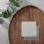 DiverseBee 50 Sheets Pastel Transparent Sticky Notes, 3x3” Clear Sticky Tabs, Translucent Page Flags Book Markers Stickers, Planner Accessories, Bible Journaling Study Office School Supplies (Feather)