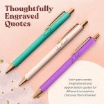 MESMOS Pastel Pens, Mindfulness Gifts, Inspirational Fancy Pens for Women, Wellness & Spiritual Gifts, Self Love Self Care Relaxing Gift, Journaling Cute Luxury Pretty Pen Set