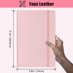 Xrunmix Lined Journals Notebooks for Work, 160 Pages, 5.5 x 8 inches, 100 GSM Paper, Hardcover (Pastel - 6 Pack)
