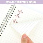 EOOUT 5 Pack Lined Paper Notebook 5.7 x 8.4 Inches College Ruled Spiral Notebook Journal for School, Office, Artist Writing/Drawing (Pink, Blue, Green, Purple, White), 70 Sheets/140 Pages