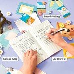 feela 8 Pack Soft Cover Journal Bulk, Notebooks College Ruled for Work, Lined Travel Journal for Students Women, Note Taking Notebook School Supplies Business Writing, 8.2” x 5.5”, A5, Pastel Colors