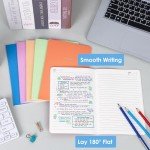 LABUK 12pcs A5 Bulk Notebooks Journals, 5.5 x 8in Lined Pastel Journal Notebook, Colors Ruled Journals for Writing, Office,60 Sheets 6 Color