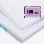 Xrunmix Lined Journals Notebooks for Work, 160 Pages, 5.5 x 8 inches, 100 GSM Paper, Hardcover (Pastel - 6 Pack)