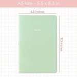 THiNKABLE Pastel Aesthetic Notebooks Set, Cute Journal Set 8 pack, A5 5.5 x 8.3 in 60 Pages, Simple Cover Notebook, Minimalist Journal for Women Lined Paper, Soft Cover Journals