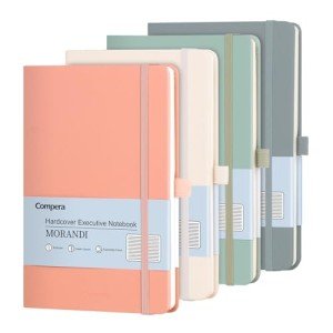 Comix 4 Pack Lined Journal Notebooks for Women, 176 Pages, 5.5 x 8.3, Hardcover, Morandi, 100gsm Paper, A5 Journaling Notebooks, Perfect for Work School Home