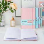 Xrunmix Lined Journals Notebooks for Work, 160 Pages, 5.5 x 8 inches, 100 GSM Paper, Hardcover (Pastel - 6 Pack)