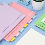 EOOUT 5 Pack Lined Paper Notebook 5.7 x 8.4 Inches College Ruled Spiral Notebook Journal for School, Office, Artist Writing/Drawing (Pink, Blue, Green, Purple, White), 70 Sheets/140 Pages