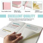 EMOMAS Lined Journal Notebook, (pink), 160 Pages, Medium 5.7 inches x 8 inches - 100 gsm Thick Paper, Hardcover