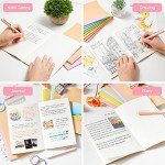 feela 56 Pack Composition Notebooks Bulk, Kraft Cover Lined Blank College Ruled Composition Travel Journals with Rainbow Spines For Women Students Business, 60 Pages, 8.3”x 5.5”, A5, 8 Pastel Colors