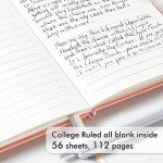 feela 6 Pack Pocket Small Notebooks Bulk, Mini Cute Memo Notepads Hardcover College Ruled Lined Journals with Pen Holder for Women Girls Office School, with 6 Black Pens, 3.5”x 5.5”, A6, Pastel Colors