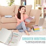 EMOMAS Lined Journal Notebook, (pink), 160 Pages, Medium 5.7 inches x 8 inches - 100 gsm Thick Paper, Hardcover