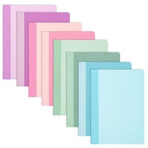 PAPERAGE 8-Pack Composition Notebook Journals, 60 Pages, 8 Color Covers with College Ruled Lined Paper, (Pastel), 5.75 in x 8 in – Small Notebooks for Kids, Travel, School, Office or School Supplies