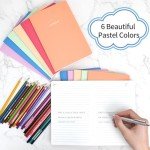EOOUT 12 Pack A5 Lined Bulk Journals for Writing, 5.5 x 8in Pastel Journal Notebook Set, Cute Notebooks Softcover Thin Journals for Kids, Drawing, Sketchbook, School Supplies(6 Colors)