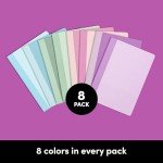 PAPERAGE 8-Pack Composition Notebook Journals, 60 Pages, 8 Color Covers with College Ruled Lined Paper, (Pastel), 5.75 in x 8 in – Small Notebooks for Kids, Travel, School, Office or School Supplies
