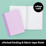 PAPERAGE 8-Pack Composition Notebook Journals, 60 Pages, 8 Color Covers with College Ruled Lined Paper, (Pastel), 5.75 in x 8 in – Small Notebooks for Kids, Travel, School, Office or School Supplies