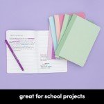 PAPERAGE 8-Pack Composition Notebook Journals, 60 Pages, 8 Color Covers with College Ruled Lined Paper, (Pastel), 5.75 in x 8 in – Small Notebooks for Kids, Travel, School, Office or School Supplies