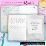 MESMOS A5 Vegan Leather Lined Journal for Women, Inspirational and Cute Writing Leather Journals for Women, Hardcover Pretty Notebooks for Writing (Pastel Dreamwave)