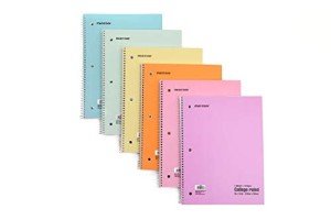 Mintra Office Spiral Notebooks Spiral Notebooks - 1 Subject, Pastel, College Ruled, 6 Pack, For School, Office, Business, Professional,70 Sheets