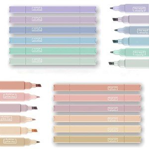 konket 12Pcs Aesthetic Cute Highlighters Bible Pastel Highlighters and Pens no bleed  Assorted Colors Highlighters for School Supplies and Office Journal DIY Home